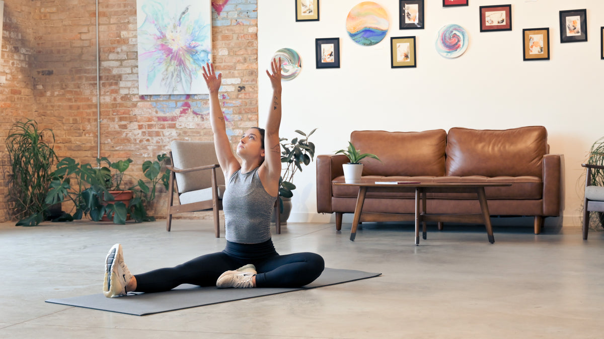 woman stretching