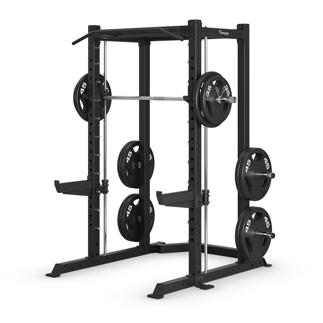 Vision Fitness 400-PR Power Rack with Smith Machine - Plate Configuration